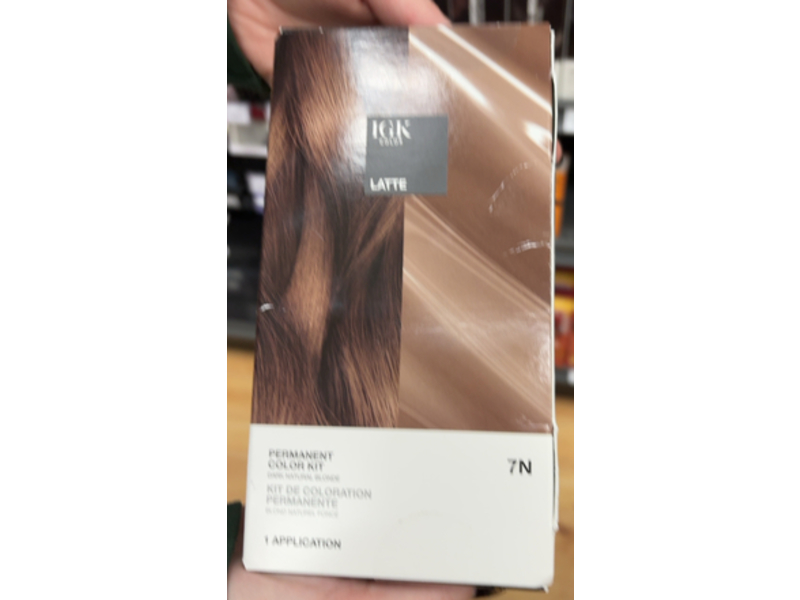 IGK Permanent Color Kit, Latte 7N, 1 Application