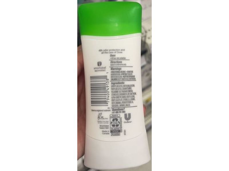 Dove Teens Aluminum-Free Deodorant Stick, Melon Punch, 2.6 oz/74 g