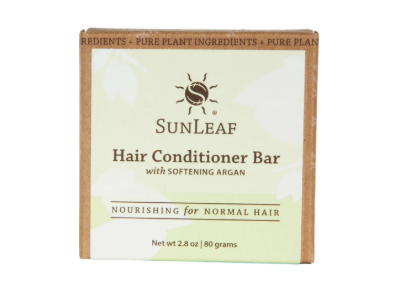 SunLeaf Hair Conditioner Bar, Softening Argan, 2.8 oz/80 g