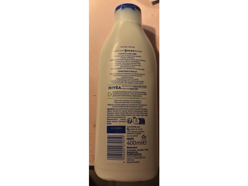 Nivea Express 72h Hydration Body Lotion, 400 mL
