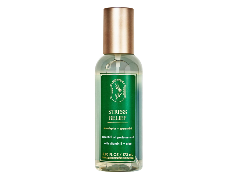 Bath & Body Works Aromatherapy Stress Relief Essential Oil Perfume Mist, Eucalyptus + Spearmint, 5.85 fl oz/173 mL