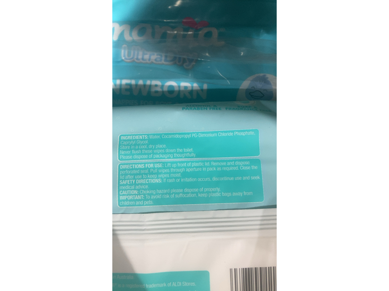 Mamia Baby Wipes, 80 Wipes