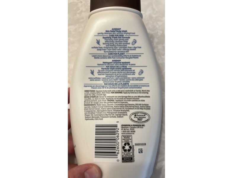 Aveeno Skin Relief Apaisant Body Wash, 532 mL