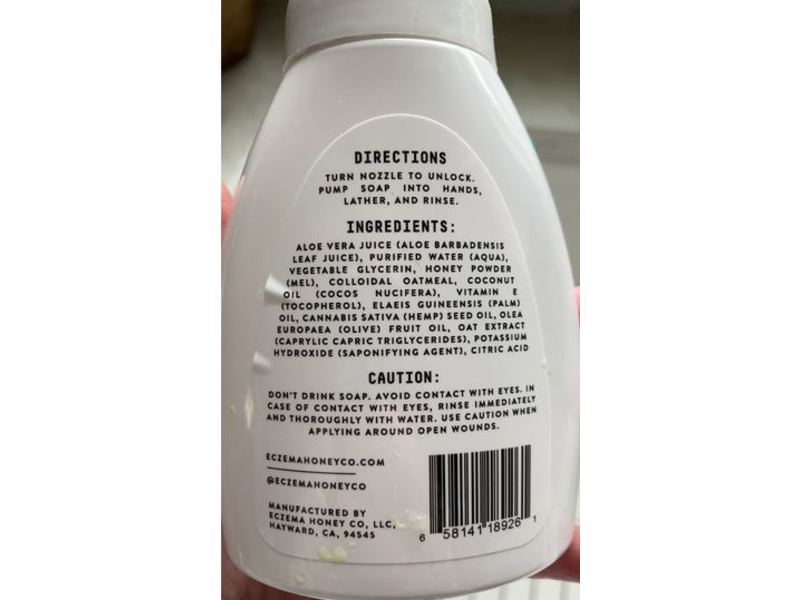 Eczema Honey Foaming Hand Soap, Unscented, 8.4 oz