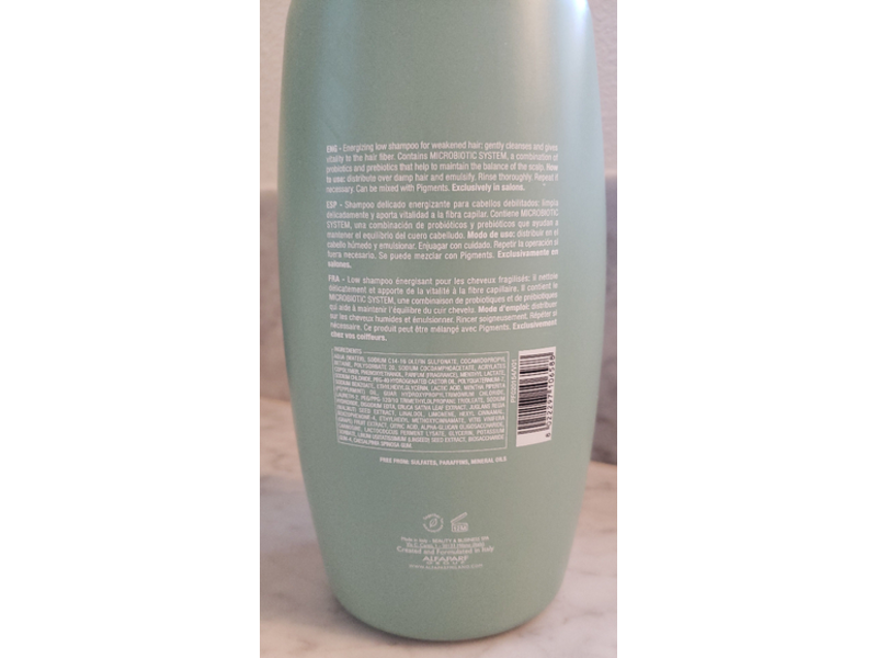 Alfaparf Milano Semi Di Lino Scalp Renew Low Shampoo, Sulfate Free, 33.8 fl oz/1000 mL