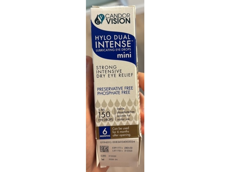 Candorvision Hylo Dual Intense Lubricating Eye Drops, 5 mL
