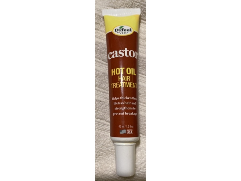 Difeel Hot Oil Hair Treatment, Castor Oil, 1.5 fl oz/45 mL