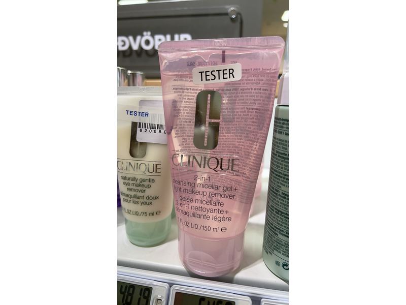 Clinique 2-in-1 Cleansing Micellar Gel + Light Makeup Remover, 5 fl oz/150 mL