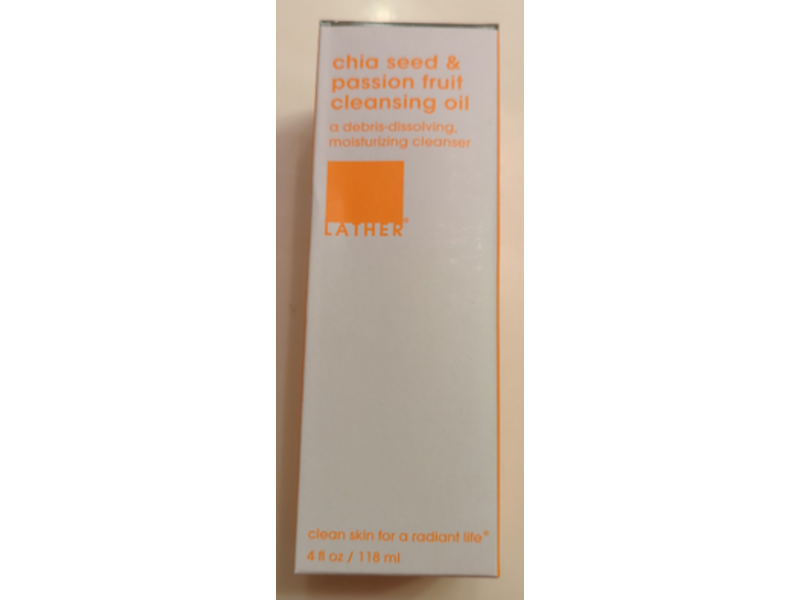 Lather Cleansing Oil, Chia Seed & Passion Fruit, 4 fl oz/118 mL