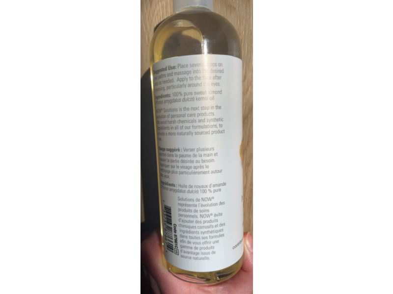 Now Solution Sweet Almond Oil, 16 fl oz/473 mL