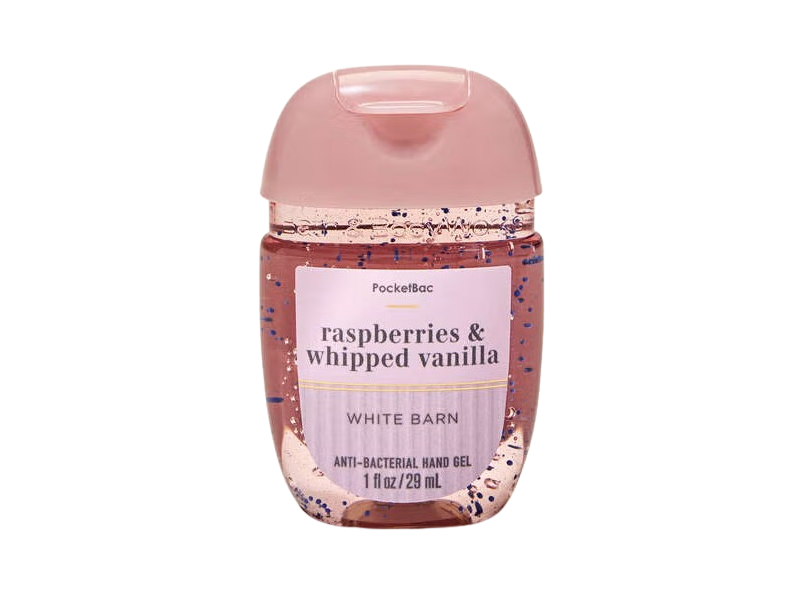 Pocketbac White Barn Anti-Bacterial Hand Gel, Raspberries And Whipped Vanila, 1 fl oz/29 mL