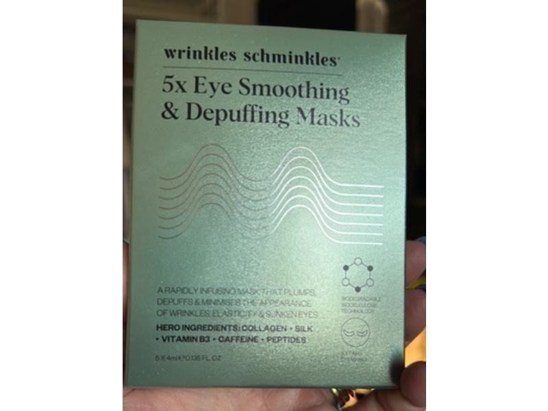 Wrinkles Schminkles Eye Smoothing & Depuffing Mask, 0.135 fl oz/4 mL, Pack Of 5 Pairs, 5 Packs