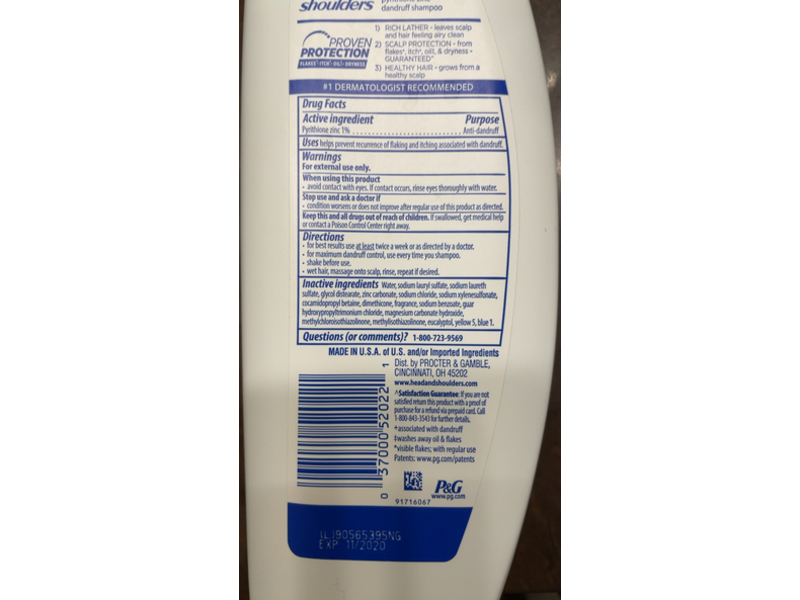 Head & Shoulders, Dandruff Shampoo, Green Apple, 13.53 fl oz/400 mL