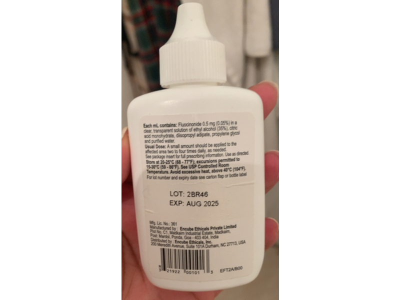 Fluocinonide Topical Solution, UPS 0.05%, 60 mL Encube (RX)
