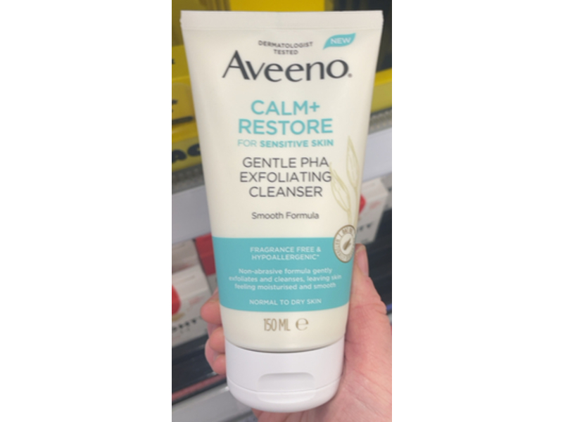 Aveeno Calm + Restore Gentle Pha Exfoliating Cleanser, 150 mL