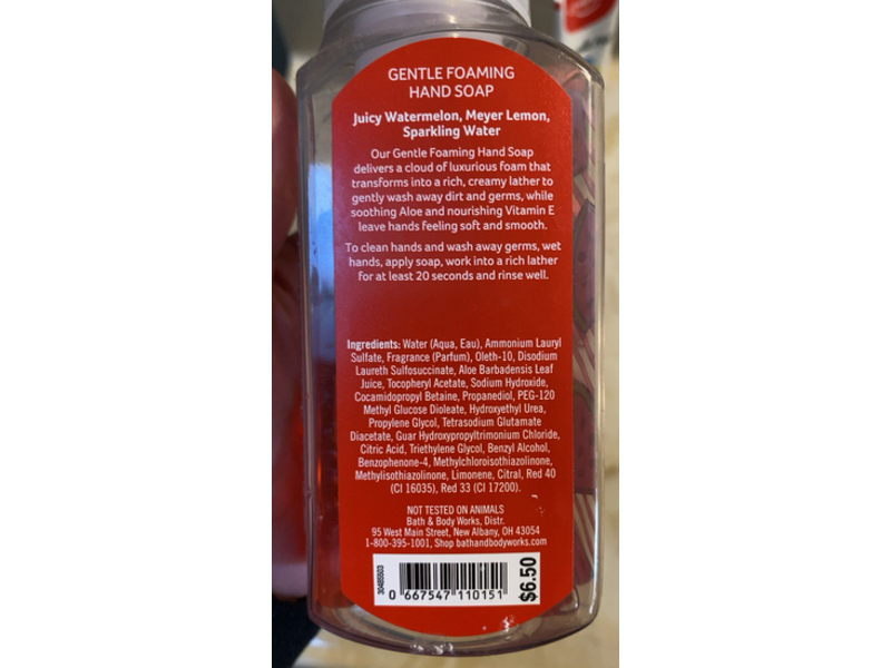 Bath & Body Works More Summer Please Gentle Foaming Hand Soap, Watermelon Lemonade, 8.75 fl oz/259 mL