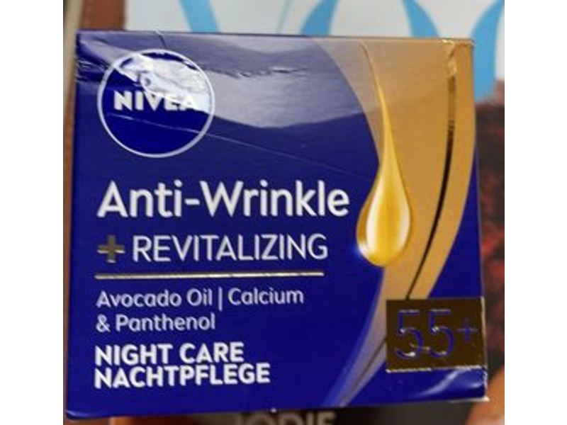 Nivea Anti Wrinkle + Revitalizing Face Cream, 55, Avocado Oil, 50 mL