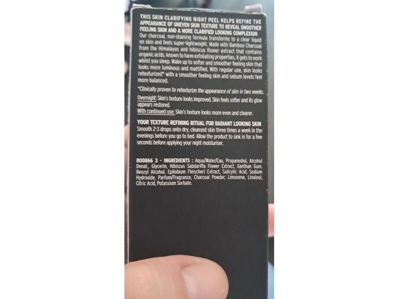 The Body Shop Skin Clarifying Night Peel, Himalayan Charcoal, 1 fl oz/30 mL