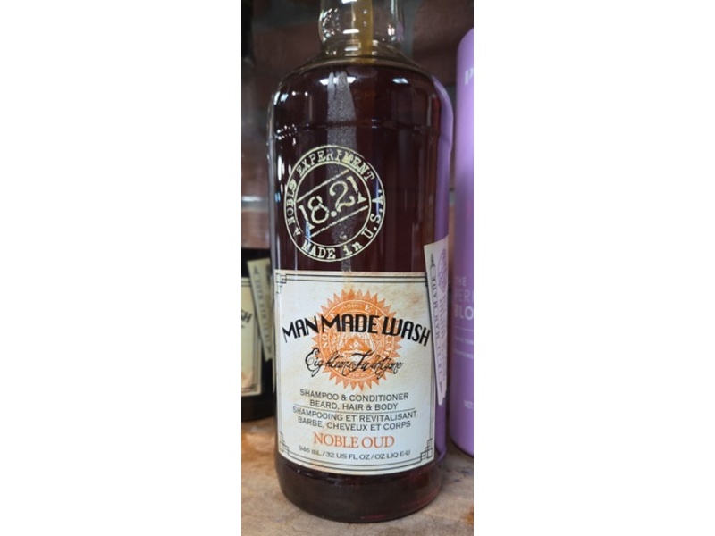 18.21 Man Made Wash Shampoo + Conditioner & Body Wash, Noble Oud, 32 fl oz/946 mL