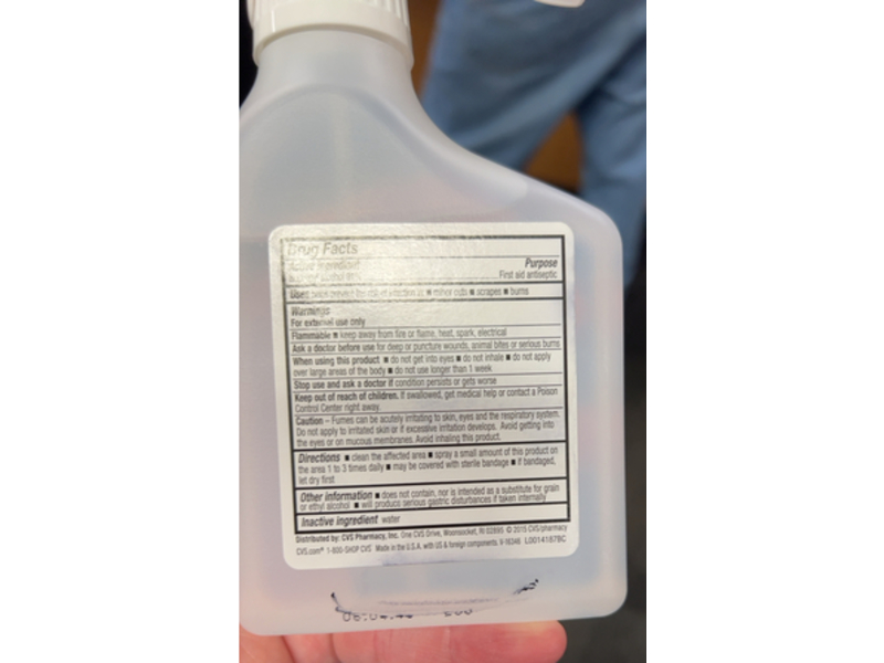 CVS Health Rubbing Alcohol First Aid Antiseptic, 10 fl oz/296 mL