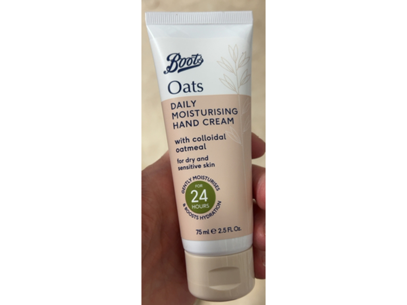 Boots Oats Daily Moisturising Hand Cream, Colloidal Oatmeal, 2.5 fl oz/75 mL