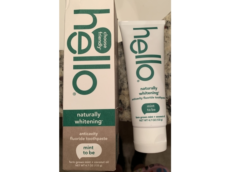 Hello Naturally Whitening Toothpaste, Mint To Be, 4.7 oz/133 g