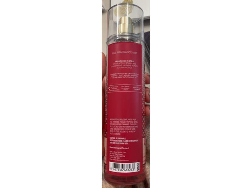 Bath & Body Works Champagne Apple & Honey Fine Fragrance Mist, 8 fl oz/236 mL