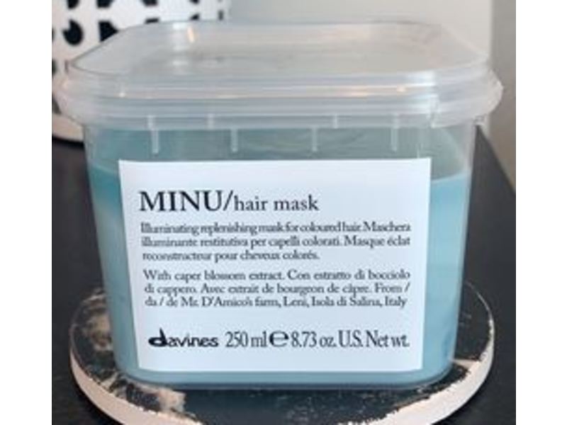 Davines Minu Hair Mask, Caper Blossom Extract, 8.45 fl oz/250 mL