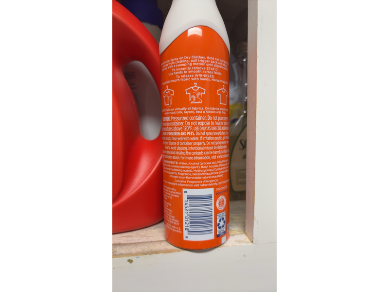 Bounce Rapid Touch-Up 3 In 1 Clothing Spray, Wrinkle Releaser, 9.7 fl oz/275 g