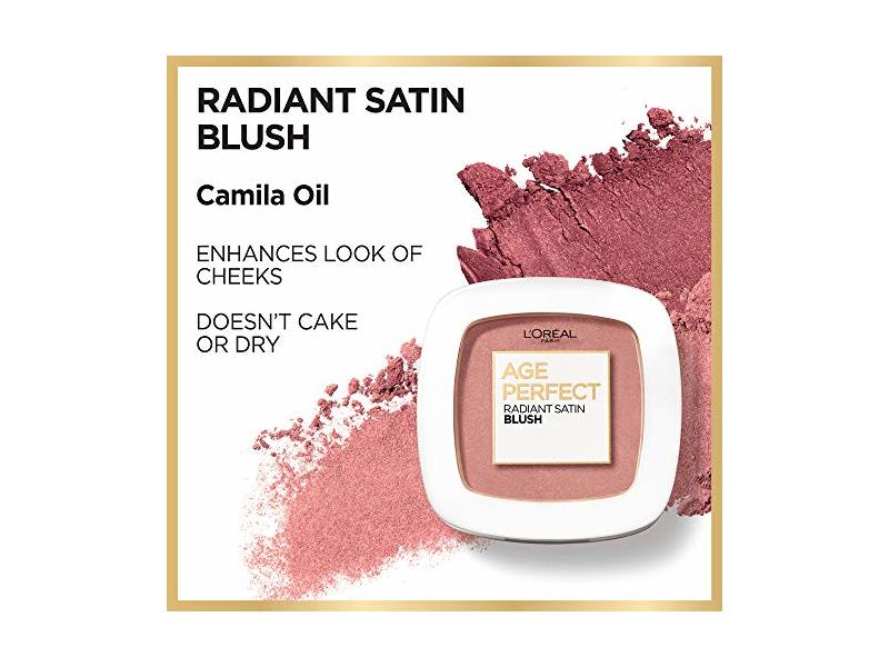 L'Oreal Paris Age Perfect Radiant Satin Blush, Camellia Oil, 400 Berry, 0.31 oz/9 g