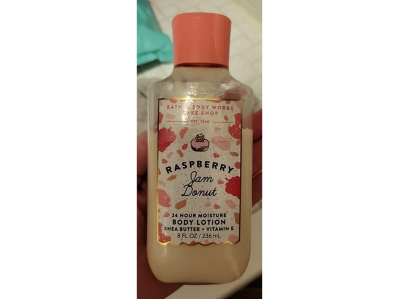 Bath & Body Works Body Lotion, Raspberry Jam Donut, Shea Butter + Vitamin E, 8 fl oz/236 mL