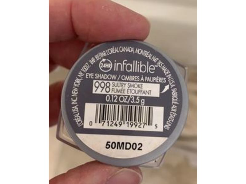 L'Oréal Paris Infallible Eye Shadow, Sultry Smoke, 0.12 oz/3.5 g