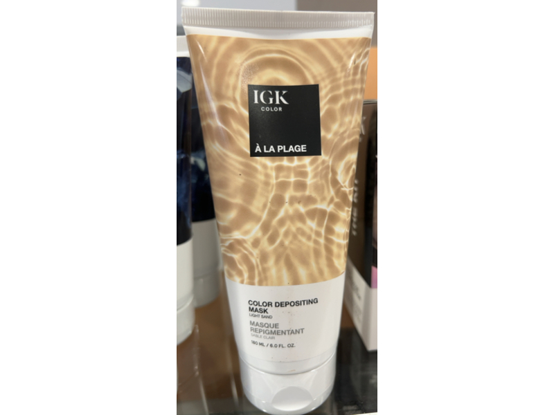 IGK Color Depositing Mask, A la Plage - Light Sand, 6.0 fl oz/180 mL