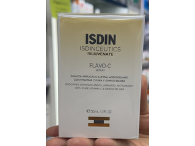 Isdin Isdinceutics Rejuvenate Flavo - C Serum, Vitamin C & Ginkgo Biloba, 1 fl oz/30 mL