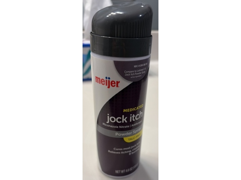 Meijer Medicated Jock Itch Powder Spray, Talc-Free, 4.6 oz/130 g