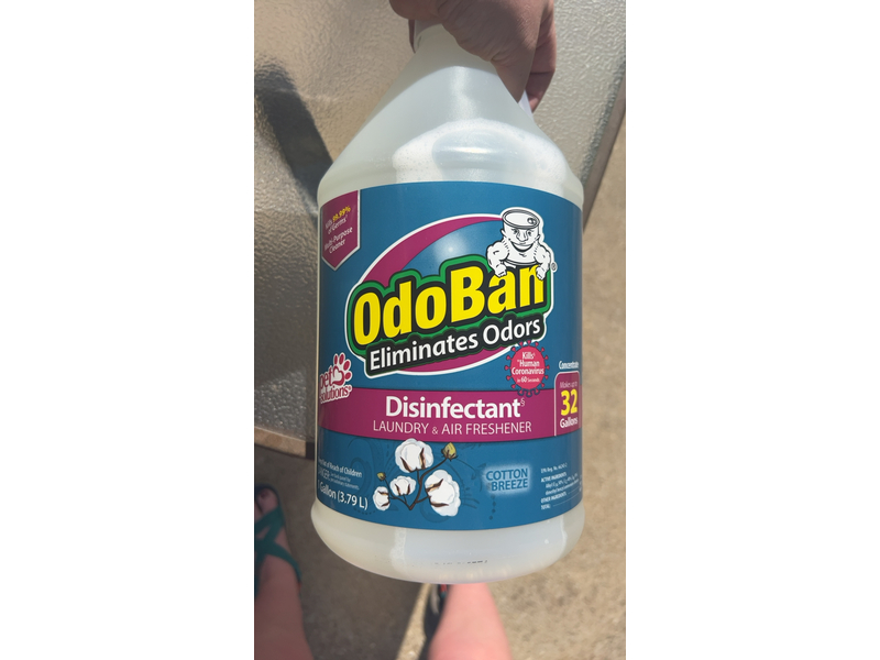 OdoBan Disinfectant Concentrate and Odor Eliminator, 2 Gallons, Cotton Breeze Scent