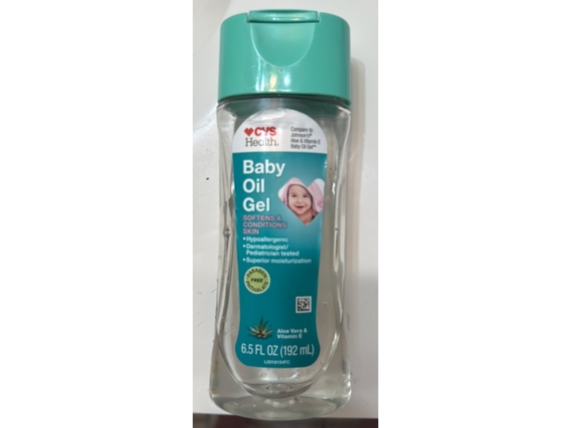 CVS Health Baby Oil Gel, Aloe Vera & Vitamin E, 6.5 fl oz/192 mL