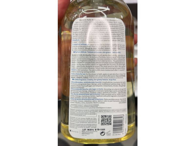 Bioderma Atoderm Anti - Irritation Cleansing Oil, 33.8 fl oz/1 L