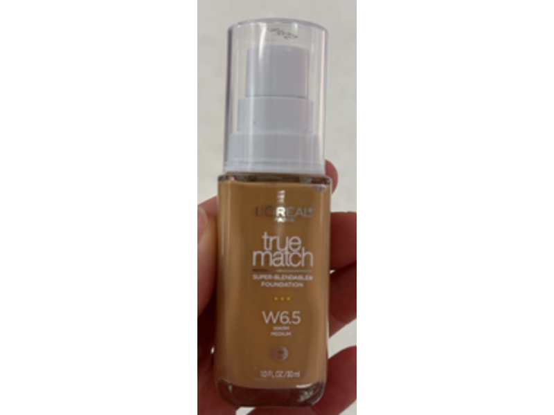 L'Oreal Paris True Match Super-Blendable Foundation, W6.5 Warm Medium, 1.0 fl oz/30 mL