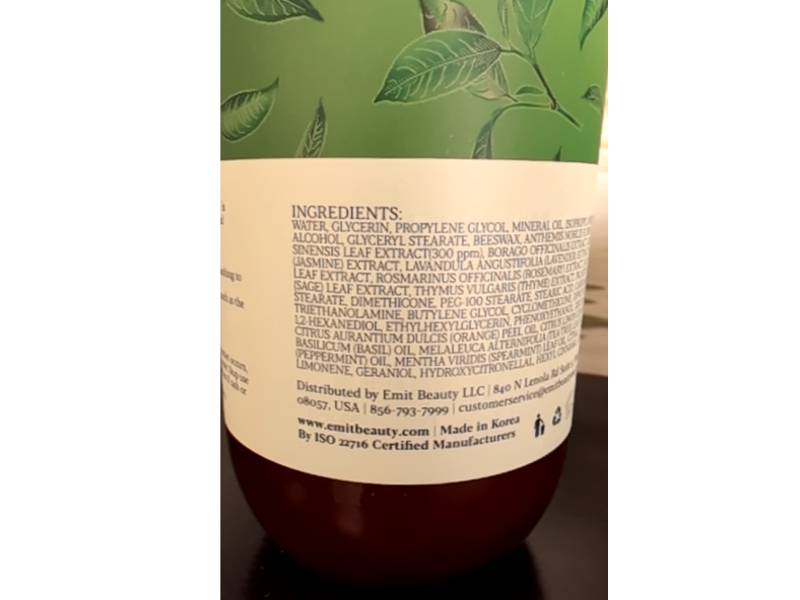 Emit Hand & Body Lotion, Green Tea, 17 fl oz/800 mL