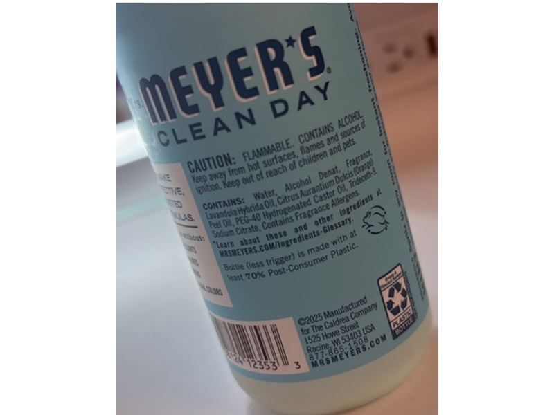 Mrs. Meyer's Clean Day Room Freshener, Dewdrop Scent, 8 fl oz/236 mL