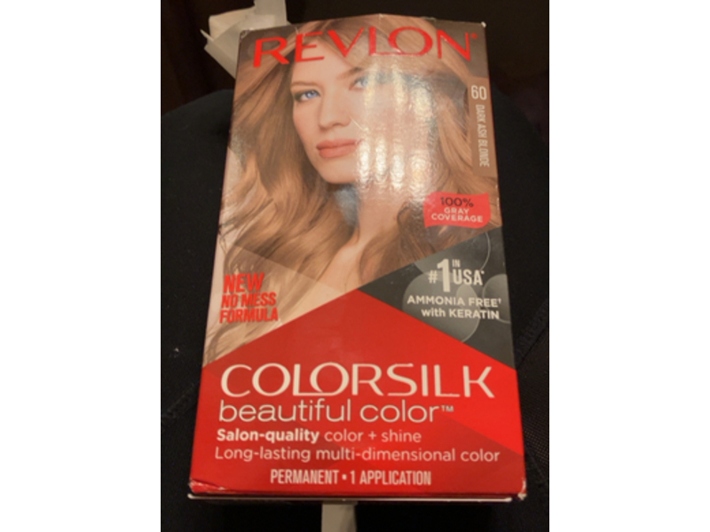 Revlon Colorsilk Beautiful Color Permanent Hair Color, 60 Dark Ash Blonde, 1 Application