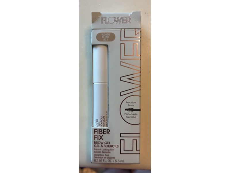 Flower Fiber Fix Brow Gel, Blonde BG1, 0.186 fl oz/5.5 mL