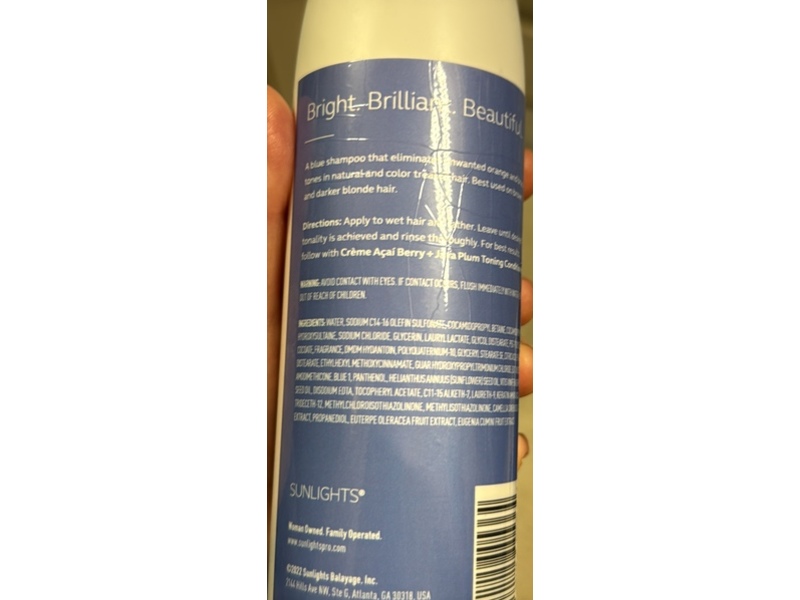 Sunlights Bleu Acai Berry + Java Plum Toning Shampoo, , 12 fl oz/355 mL