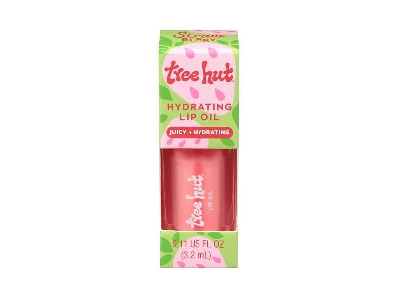 Tree Hut Hydrating Lip Oil, Strawberry, 0.11 fl oz/3.2 mL