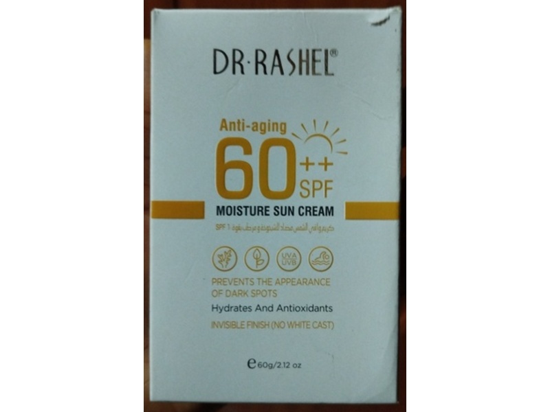 Dr. Rashel Anti Aging Moisture Sun Cream, SPF 60++, 2.12 oz/60 g