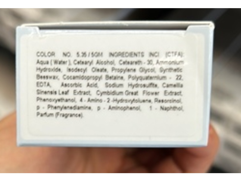 Nak Hair Permanent Hair Colouring Cream, 1+2 White Tea/Ochid Butter, Color No 5.35/5 GM, 3.4 fl oz/100 mL