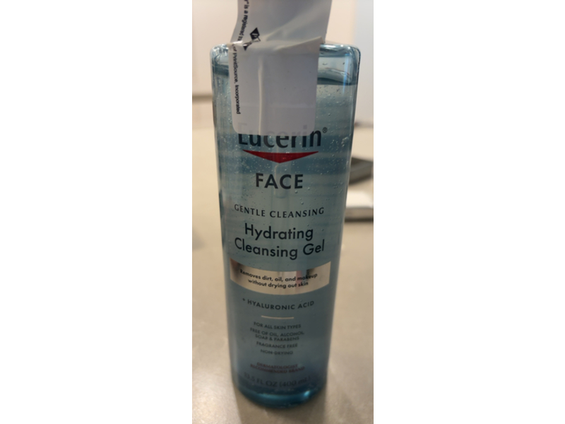 Eucerin Face Gentle Hydrating Cleansing Gel, + Hyaluronic Acid, 13.4 fl oz/400 mL