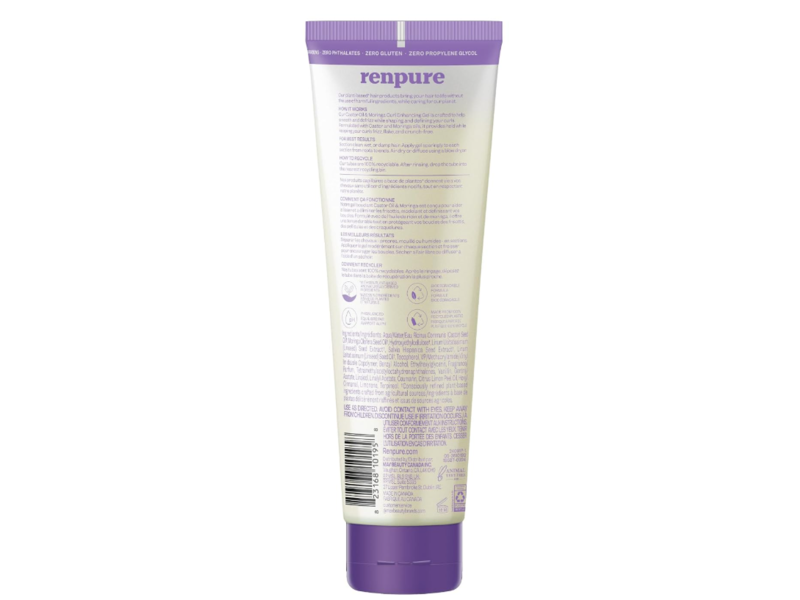 Renpure Curl Enhancing Gel, Castor Oil & Moringa, 8 oz/227 g