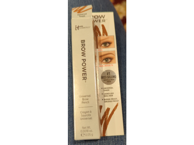 It Cosmetics Brow Power Pencil, Universal Taupe, 0.0018 oz/0.05g